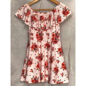 Little Girls btween Flowered Dress, Peasant Style, Size 8